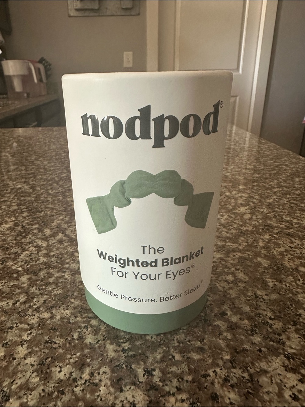 nodpod Sage Green Weighted Eye Blanket - Gentle Pressure for Better Sleep